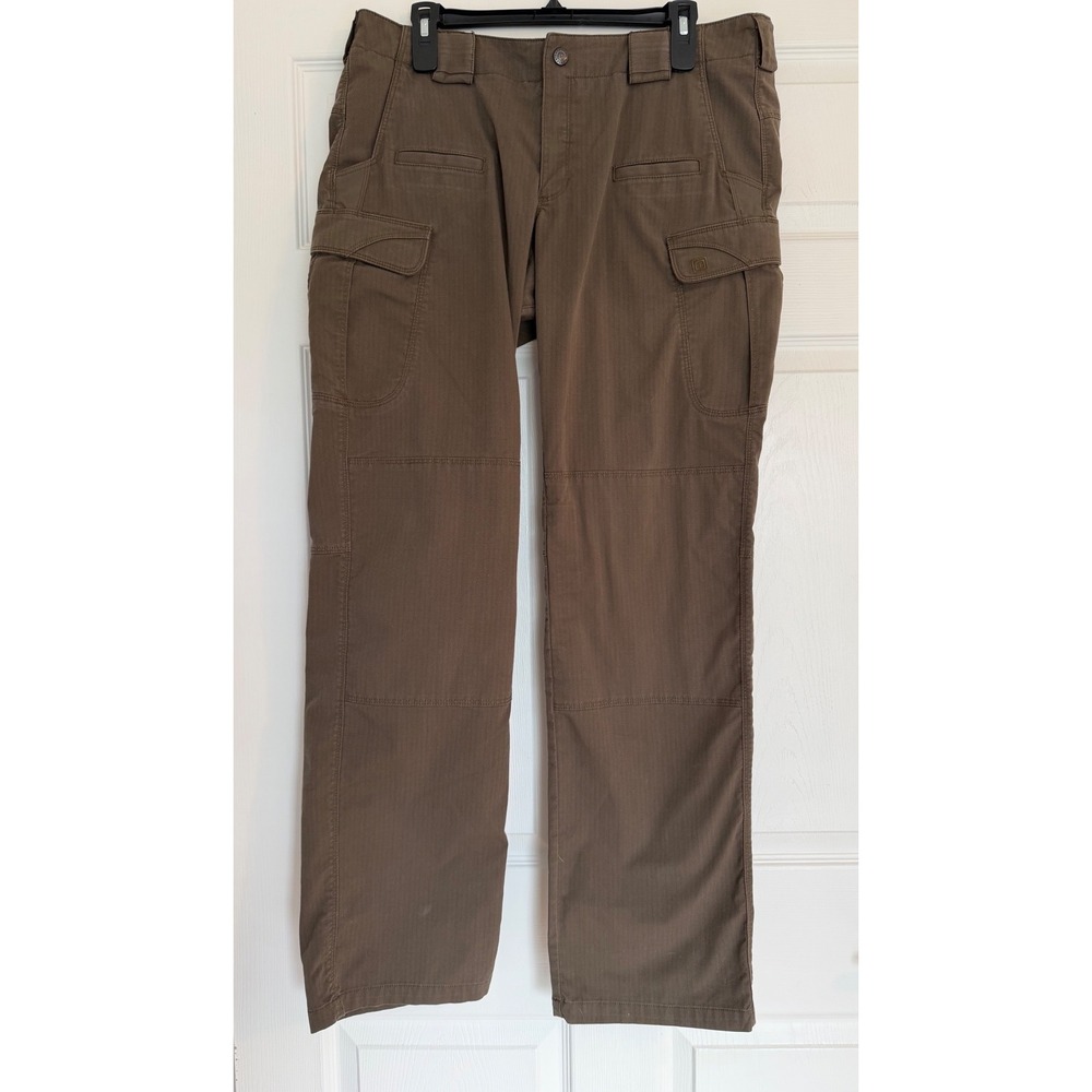 5.11 Tactical Stryke Pants Green Cargo Ripstop Flex-Tac Womens 14 Long 14L